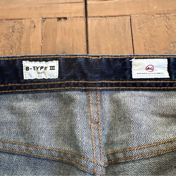AG Adriano Goldschmied B-Type III Easy Men’s Jeans 33x31 Dark Wash Distressed - Picture 4 of 6